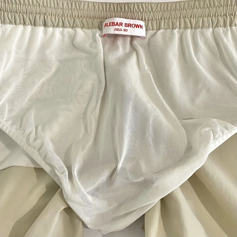 Orlebar Brown Standard Swim Hybrid Shorts Trunks Size 30 Khaki - Picture 11 of 15